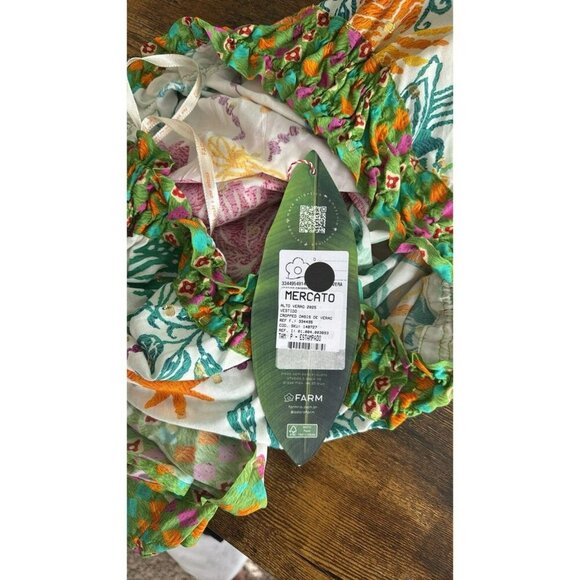 NWT Farm Rio Oasis Summer tropical one shoulder oversized floral dress-Small - Picture 11 of 12